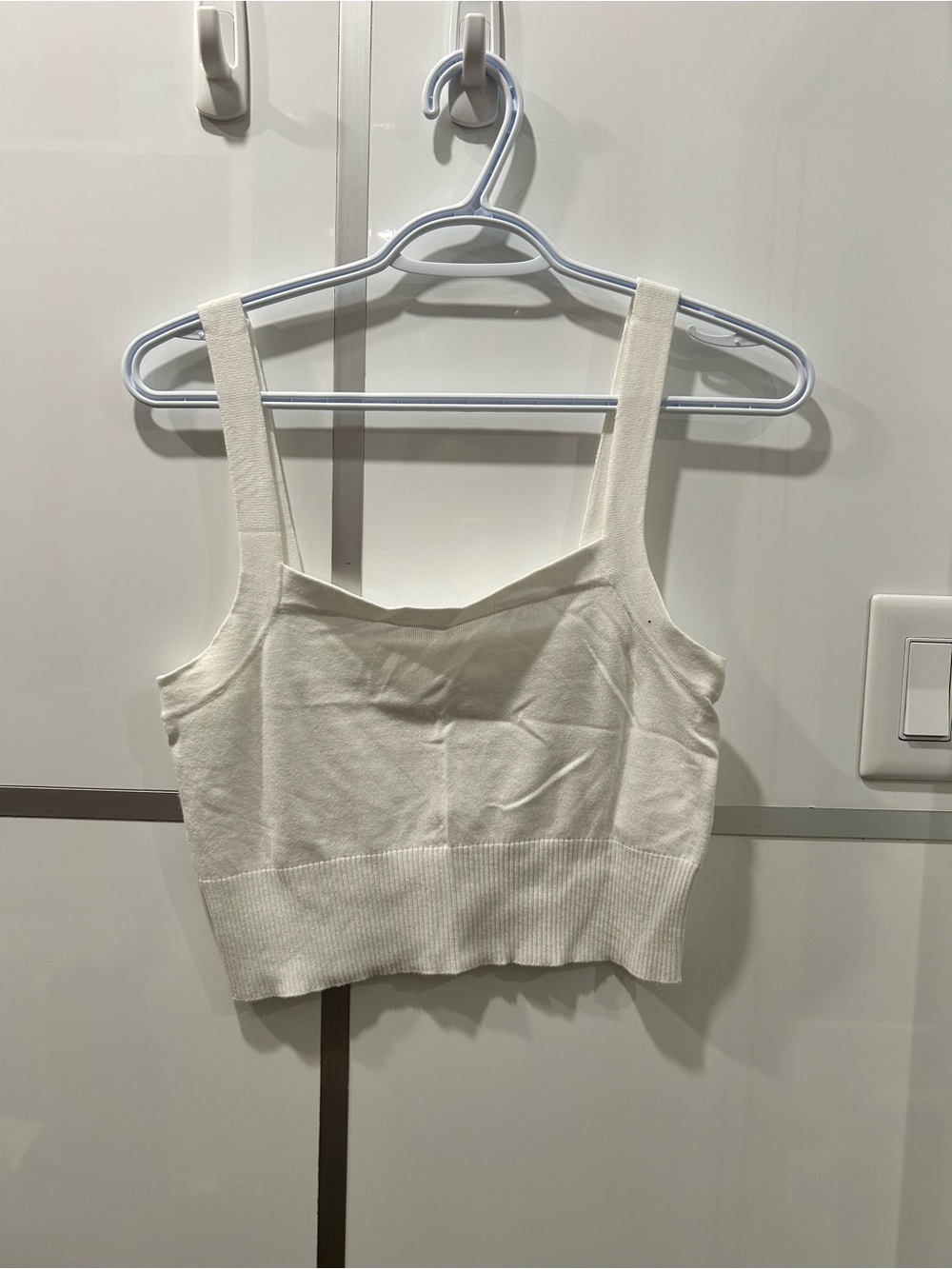 Garage Cream Knit Cropped Tank